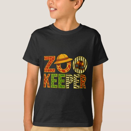 Zookeeper Animals Safari Zoo Keeper Costume Adult T-Shirt (Vorderseite)
