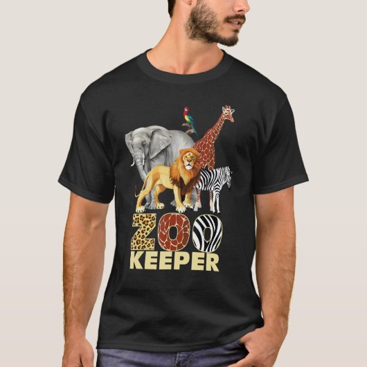 Zookeeper Costume African Animals Savanna Zoo Keep T-Shirt (Vorderseite)