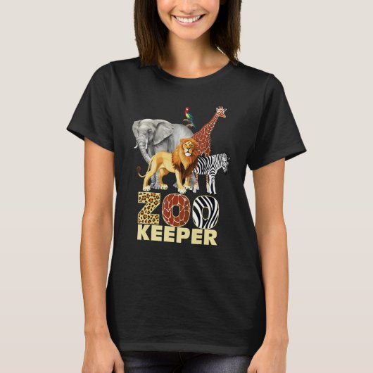 Zookeeper Costume African Animals Savanna Zoo Keep T-Shirt (Vorderseite)