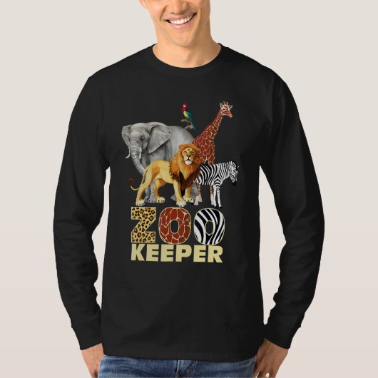Zookeeper Costume African Animals Savanna Zoo Keep T-Shirt (Vorderseite)