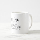Zookeeper Definition Tierhalter Tierhalter und Kaffeetasse (VorderseiteRechts)