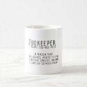Zookeeper Definition Tierhalter Tierhalter und Kaffeetasse (Mittel)