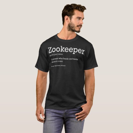 Zookeeper Definition Zookeeping Safari Tier T-Shirt (Vorne ganz)