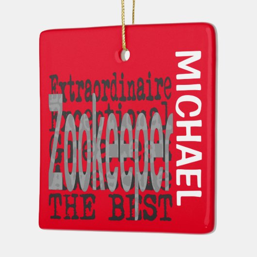 Zookeeper Extraordinaire CUSTOM Keramikornament (Links)