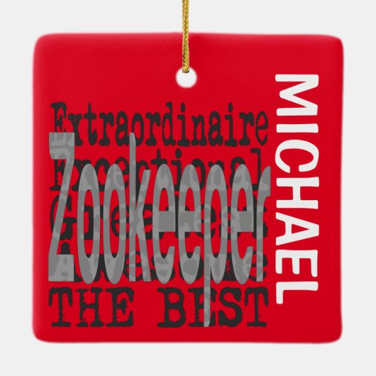 Zookeeper Extraordinaire CUSTOM Keramikornament (Rückseite)