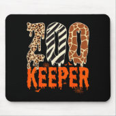 Zookeeper Funny Halloween Costume Zoo Keeper Anima Mousepad (Vorne)