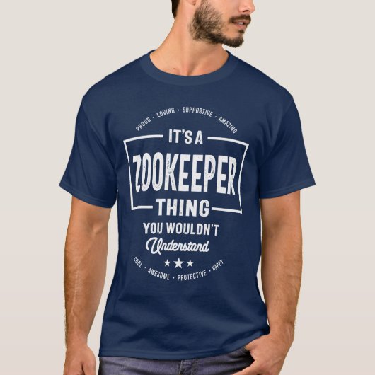Zookeeper-Geschenk Funny Job Titel Beruf T-Shirt (Vorderseite)