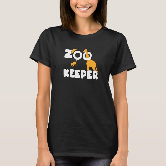Zookeeper Giraffe Animals Zoo Zookeeping T-Shirt (Vorderseite)