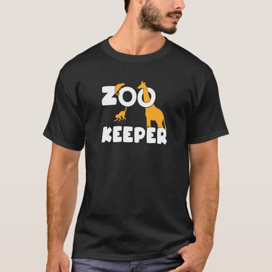 Zookeeper Giraffe Animals Zoo Zookeeping T-Shirt (Vorderseite)