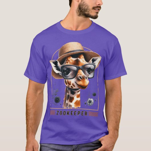 Zookeeper Giraffe Safari Zoo Keepeer - modern T-Shirt (Vorderseite)