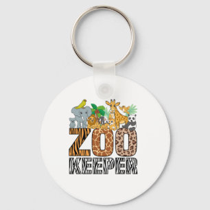 Zookeeper Kostüm Zebra Wild Print African Animal A Schlüsselanhänger