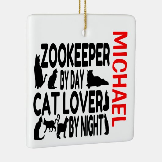 Zookeeper-Lieben Cats CUSTOM Keramikornament (Rechts)