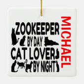 Zookeeper-Lieben Cats CUSTOM Keramikornament (Rückseite)