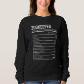 zookeeper Nutritional Values  Nutrition Facts Sweatshirt (Vorderseite)