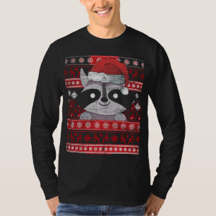 Zookeeper Raccoon spendet hässliche Weihnachtsfeie T-Shirt