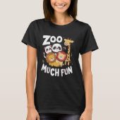 Zookeeper Safari Zoo Much Fun Animals Panda Lion T-Shirt (Vorderseite)