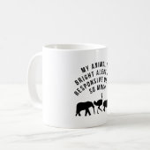 Zookeeper & Tierarzt Spaß "Mein Tier ist hell Kaffeetasse (Vorderseite Links)