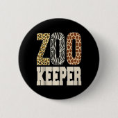 Zookeeper Tierpark Zoo Wildlife Lover Safari Button (Vorderseite)