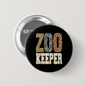 Zookeeper Tierpark Zoo Wildlife Lover Safari Button (Vorne & Hinten)