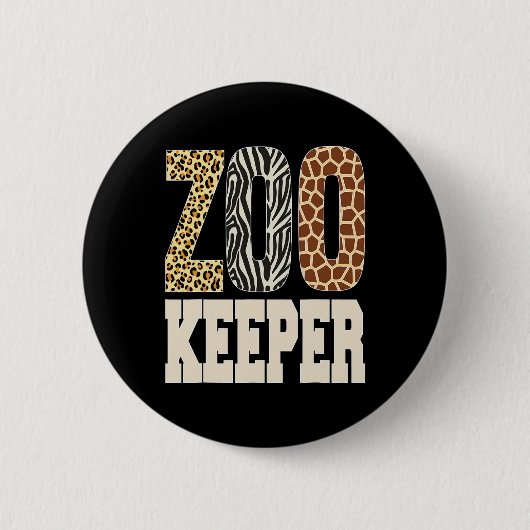 Zookeeper Tierpark Zoo Wildlife Lover Safari Button (Vorderseite)