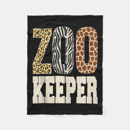 Zookeeper Tierpark Zoo Wildlife Lover Safari Fleecedecke (Vorderseite)