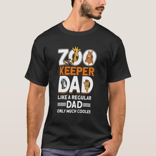 Zookeeper-Vater Zoo Tierzookeeper 1 T-Shirt (Vorderseite)