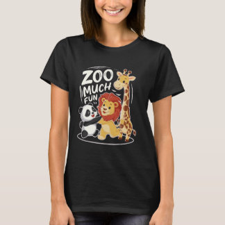 Zookeeper Zoo Much Fun Animals Safari Panda Lion T-Shirt
