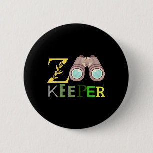 Zookeeper Zoo Wildlife Liebe Safari Hallowe Button