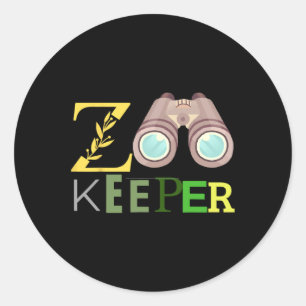 Zookeeper Zoo Wildlife Liebe Safari Hallowe Runder Aufkleber