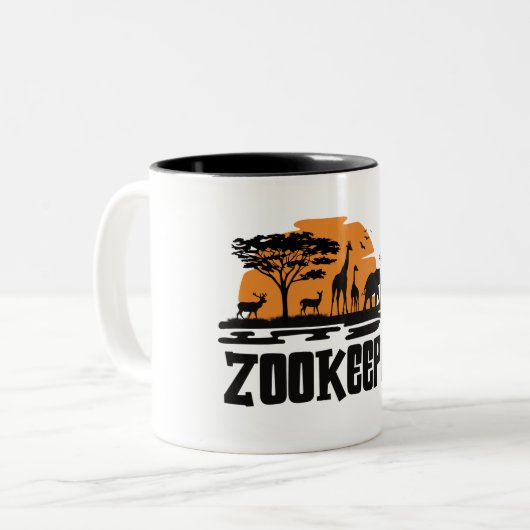 Zookeeper Zweifarbige Tasse (Vorderseite Links)