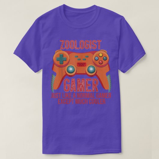 Zoologe Gamer Video Game Controller für Zoologen T-Shirt (Design vorne)