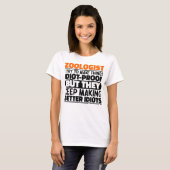 Zoologe ich versuche Dinge Cool zu machen Lustige T-Shirt (Vorne ganz)