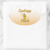 Zoologie Chick Ovaler Aufkleber (Tasche)