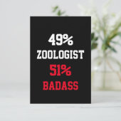 Zoologin Badass Card Karte (Stehend Vorderseite)
