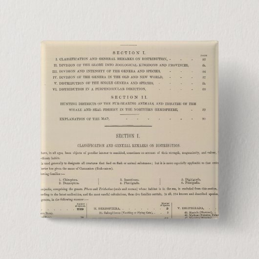 Zoologische Geografie Button (Vorderseite)