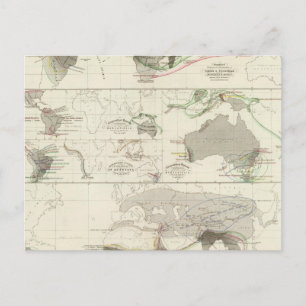 Zoologische Geografie Postkarte