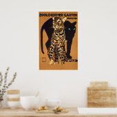 Zoologischer Garten München Schwarzer Panther anf Poster (Küche)