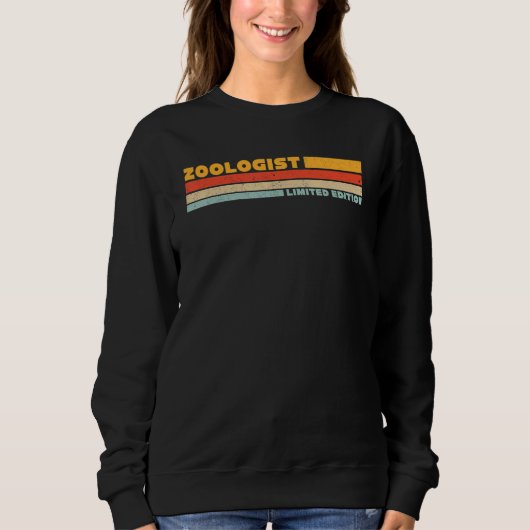 Zoologist Retro Career Job Title Profession Sweatshirt (Vorderseite)