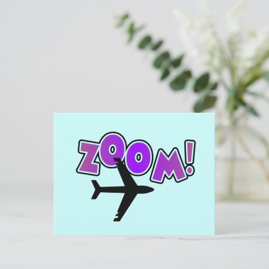 Zoom Airplane-Tshirts und Geschenke Postkarte (Stehend Vorderseite)