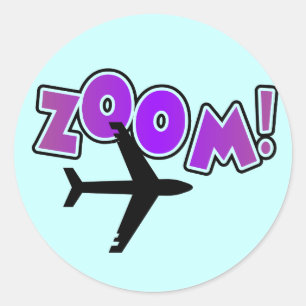 Zoom Airplane-Tshirts und Geschenke Runder Aufkleber