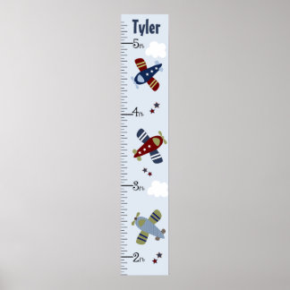 Zoom Airplanes Wachstumsdiagramm Behalten auf 8x44 Poster