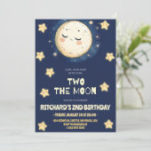 Zoom auf den Mond Einladung (Stehend Vorderseite)