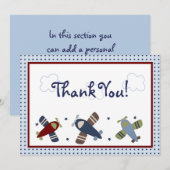 Zoom auf Flugzeug Danke Karte (Vorne/Hinten)