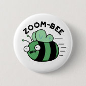 Zoom-bee Funny Halloween Zombie Bee Pun Button (Vorderseite)