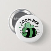 Zoom-bee Funny Halloween Zombie Bee Pun Button (Vorne & Hinten)