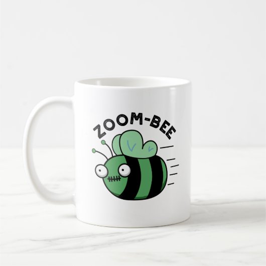 Zoom-bee Funny Halloween Zombie Bee Pun Kaffeetasse (Links)