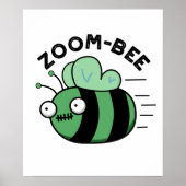 Zoom-bee Funny Halloween Zombie Bee Pun Poster (Vorne)