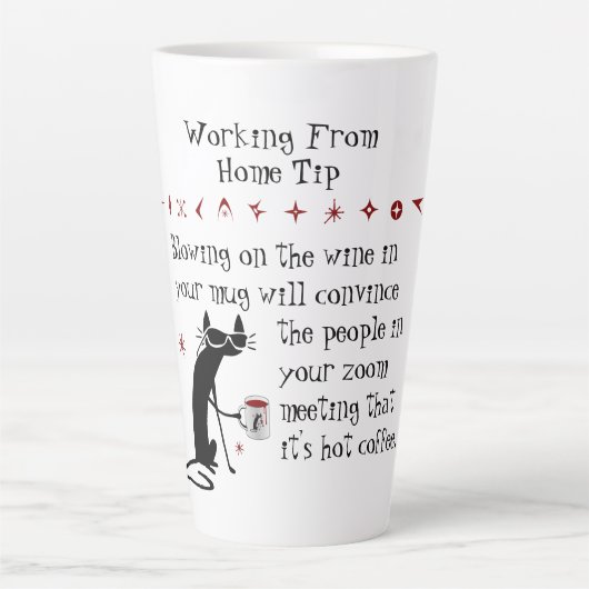 Zoom Begegnung Weintipp Zitat mit Katze Milchtasse (Vorderseite)