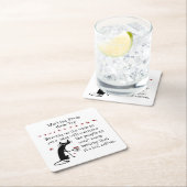 Zoom Begegnung Weintipp Zitat mit Katze Rechteckiger Pappuntersetzer (Vor Ort)