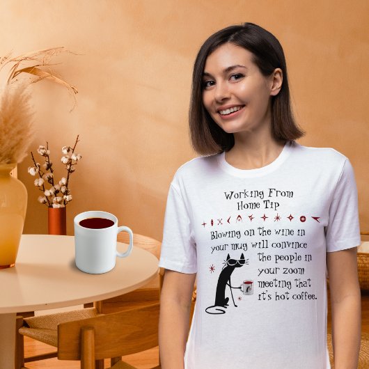 Zoom Begegnung Weintipp Zitat mit Katze T-Shirt